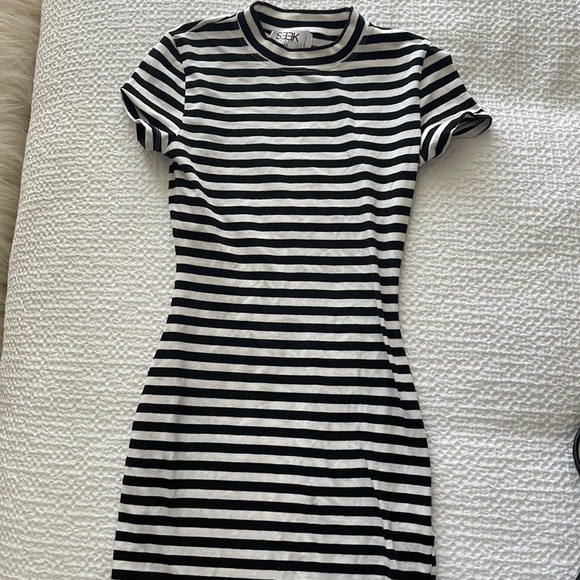 SEEK the label body con striped dress - Picture 1 of 3